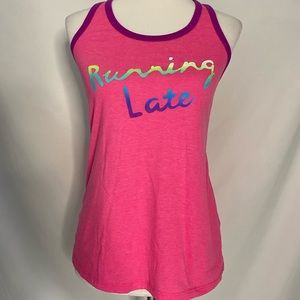 Running late racerback tank